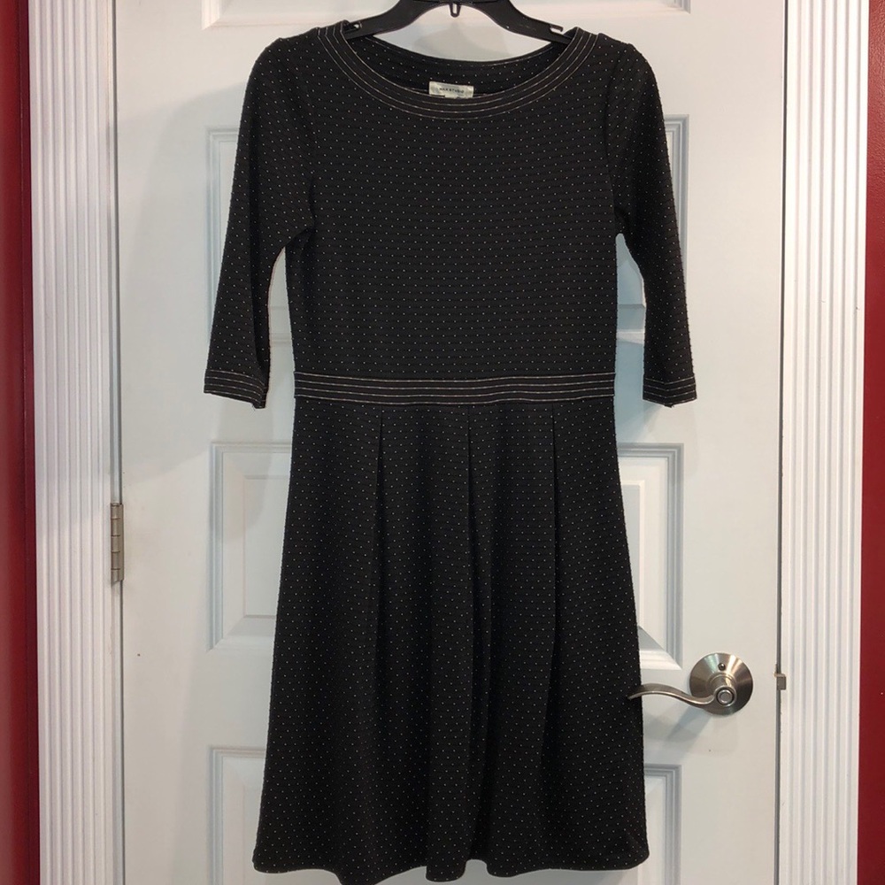 Max Studio - Black and Cream Micro Dot Dress - Picture 2 of 4